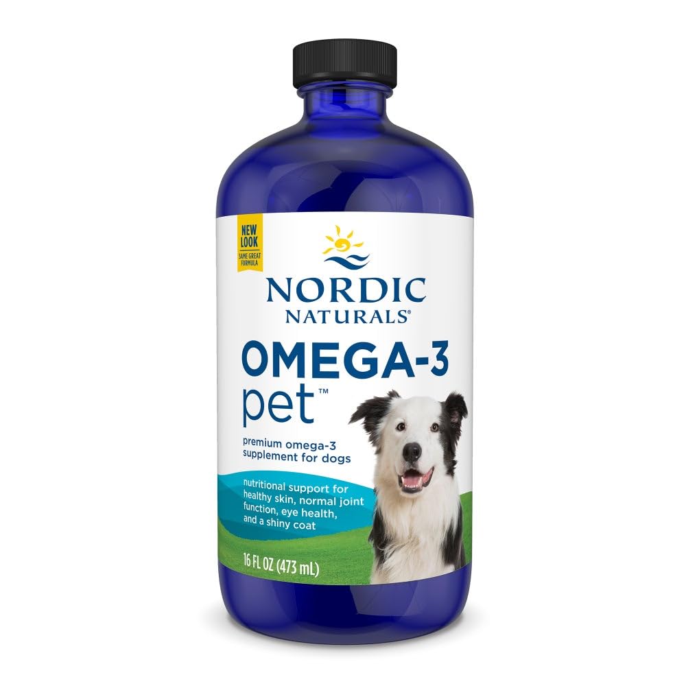 Nordic Naturals Omega-3 Pet, Unflavored - 16 oz - 1380 mg Omega-3 Per Teaspoon - Fish Oil for Large to Very Large Dogs with EPA & DHA - Promotes Heart, Skin, Coat, & Immune Health