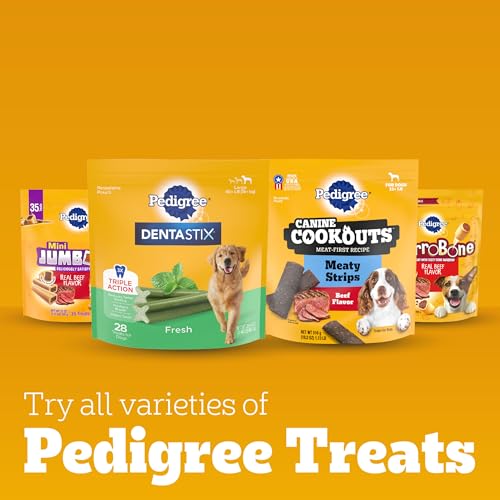 Pedigree Dentastix Large Breed Dog Treats, Original, Beef & Fresh Flavor, 2.73 lb. Variety Pack (51 Treats)