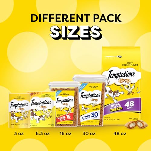 Temptations Classic Crunchy and Soft Cat Treats Tasty Chicken Flavor, 16 oz. Tub