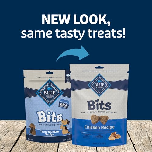 Blue Buffalo Bits Soft Dog Treats for Training, Made With Natural Ingredients & Enhanced with DHA, Chicken Recipe, 19-oz Bag