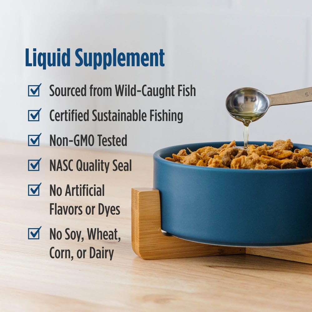 Nordic Naturals Omega-3 Pet, Unflavored - 16 oz - 1380 mg Omega-3 Per Teaspoon - Fish Oil for Large to Very Large Dogs with EPA & DHA - Promotes Heart, Skin, Coat, & Immune Health