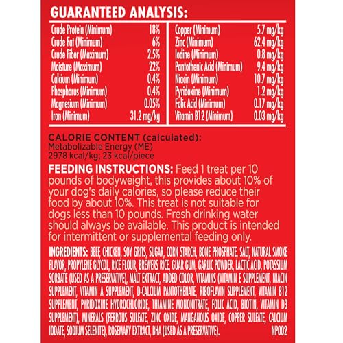 Milk-Bone Soft & Chewy Dog Treats, Beef & Filet Mignon Recipe, 25 Ounce