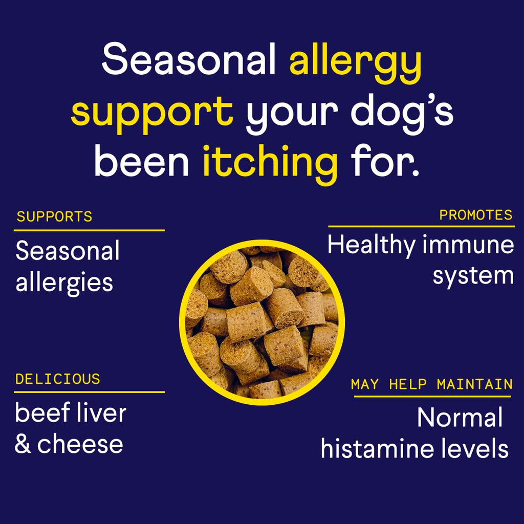 Finn Allergy & Itch for Dogs | Daily Support for Itchy Skin, Immune Health & Seasonal Allergies from Colostrum, Bee Propolis + Probiotics | 90 Soft Chews