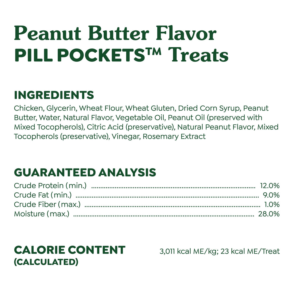 Greenies Pill Pockets for Dogs Large Size, Soft Dog Treats, with Real Peanut Butter, 15.8 oz. Pouch (60 Treats)