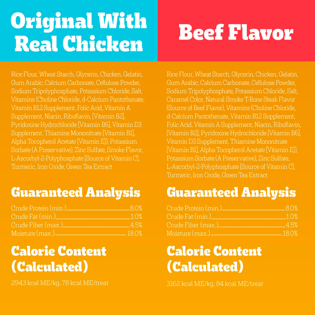 Pedigree Dentastix Large Breed Dog Treats, Original, Beef & Fresh Flavor, 2.73 lb. Variety Pack (51 Treats)