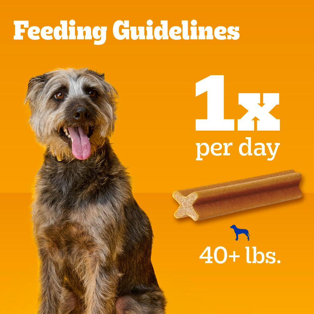 Pedigree Dentastix Large Breed Dog Treats, Original, Beef & Fresh Flavor, 2.73 lb. Variety Pack (51 Treats)