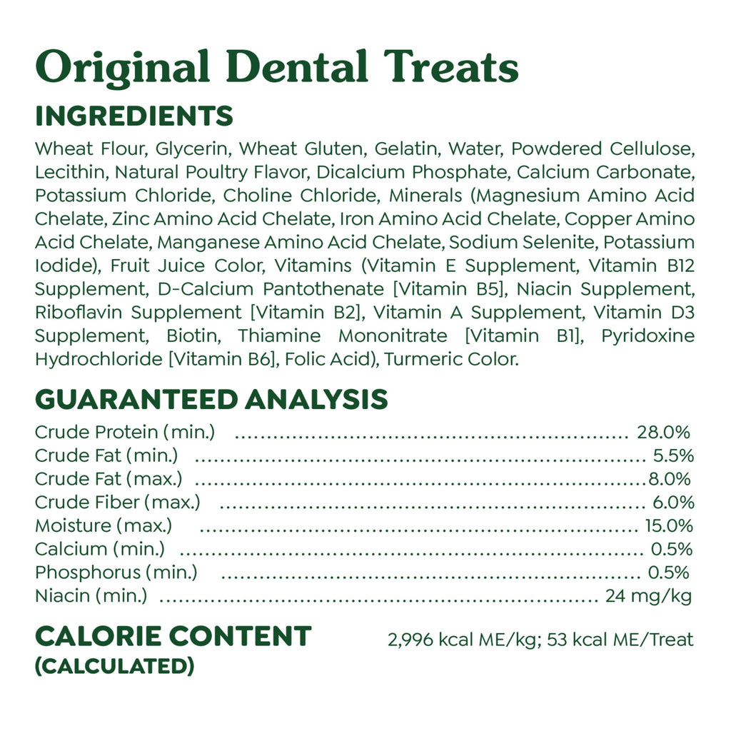 Greenies Original Teenie Dental Dog Treats, 36 oz. Pack (130 Treats)