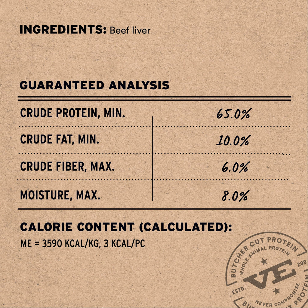 Vital Essentials Beef Liver Dog Treats, 2.1 oz | Freeze-Dried Raw | Single Ingredient | Premium Quality High Protein Training Treats | Grain Free, Gluten Free, Filler Free